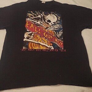 Fall Out Boy Band Tee Save Rock and Roll Arena Tour Graphic T-Shirt